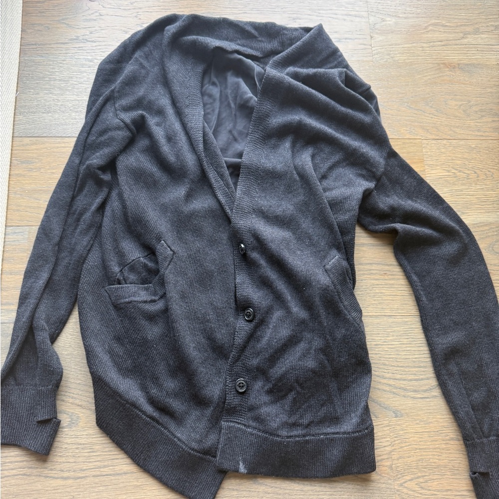 Men's Black Cardigan Sweater